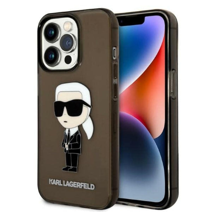 KARL LAGERFELD KLHCP14LHNIKTCK Hülle für iPhone 14 Pro 6,1" Schwarz hardcase Iko