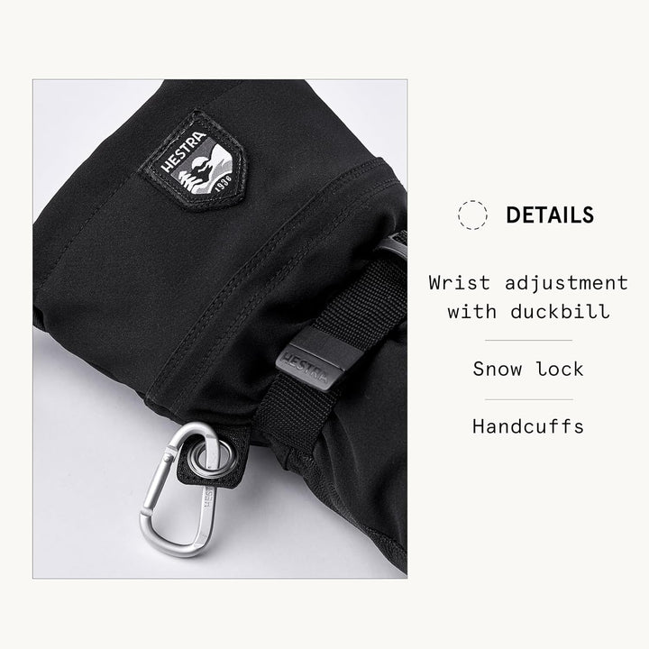 HESTRA Damen, Herren Fäustlinge Army Leather Extreme Black 9