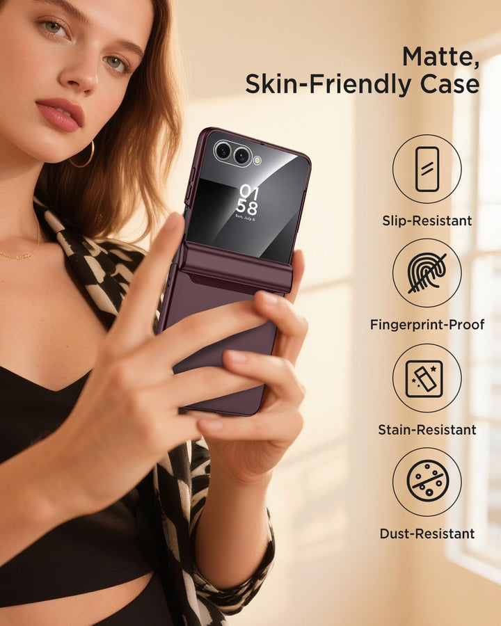 Miimall Kompatibel mit Samsung Galaxy Z Flip 7 Hülle mit Scharnierschutz Magnetischer [Externer Bild