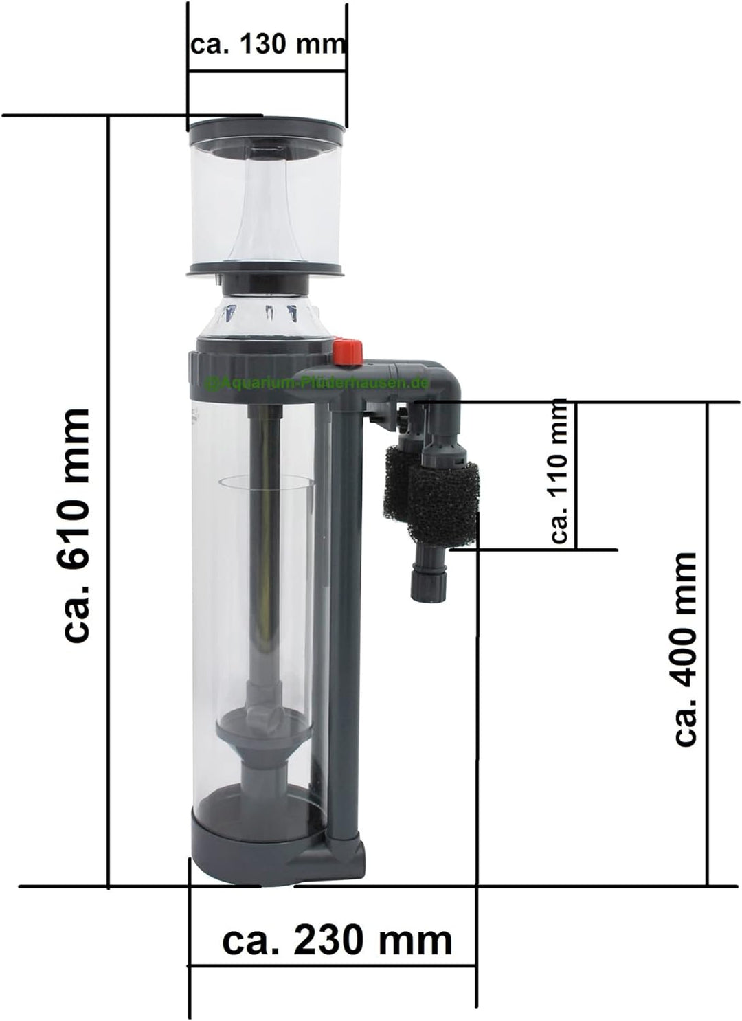 Eiweissabschäumer, 500L - 1000L, mit Pumpe für Salzwasseraquarium, Aquarium Skimmer