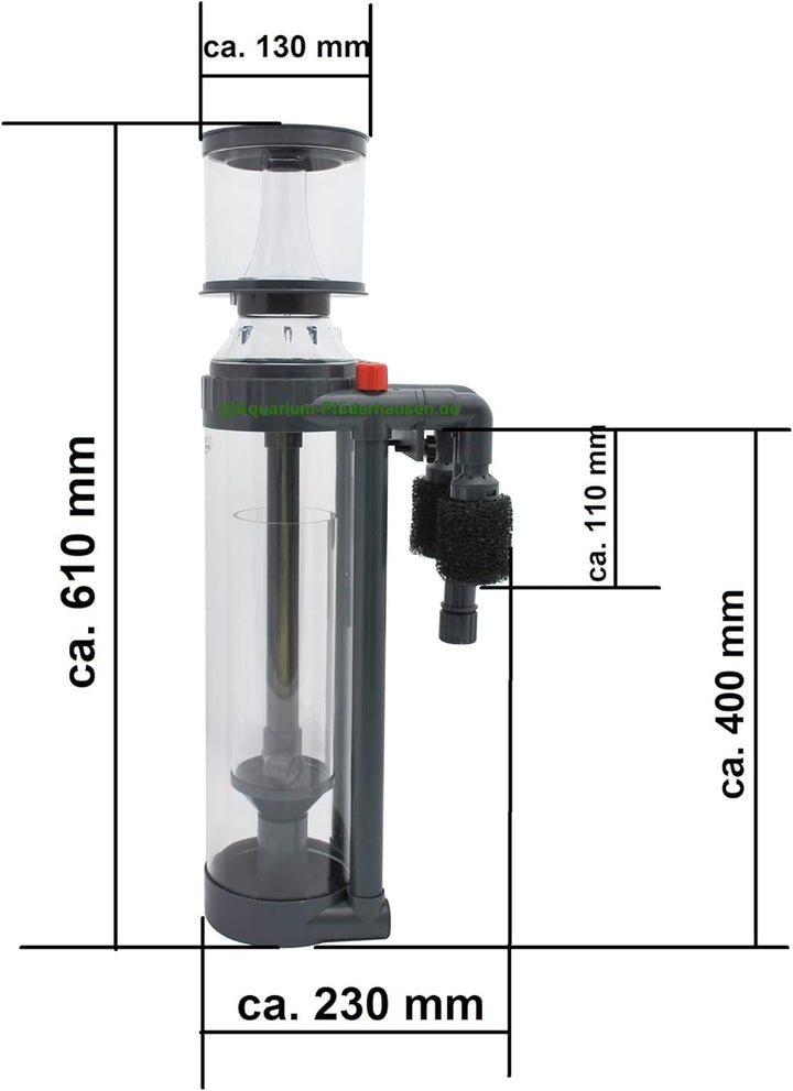 Eiweissabschäumer, 500L - 1000L, mit Pumpe für Salzwasseraquarium, Aquarium Skimmer