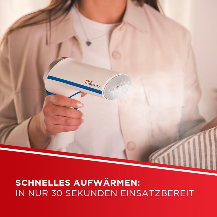 Polti Vaporella Vertical Styler GSM50B, Tragbare vertikale Dampfbürste mit klappbarem Griff, Aufheiz