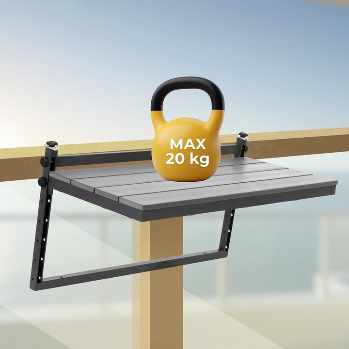 SPRINGOS Höhenverstellbarer Tisch 82,5x40 cm Klappbarer Schreibtisch mit Stahlgestell und Holzoptik
