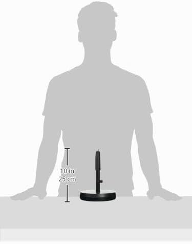 K&M 23325 Tischstativ Schwarz – 21,7 - 34,7 cm Höhe – 3/8“ Gewindeanschluss – ausziehbar, mit Tritts