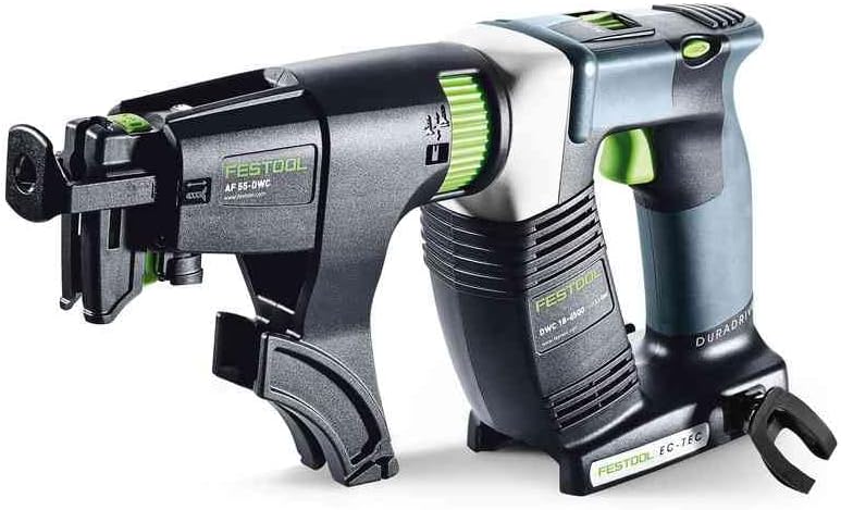 Festool Akku-Bauschrauber DWC 18-4500 Basic DURADRIVE (mit Magazinvorsatz, Tiefenanschlag, Gerüsthak