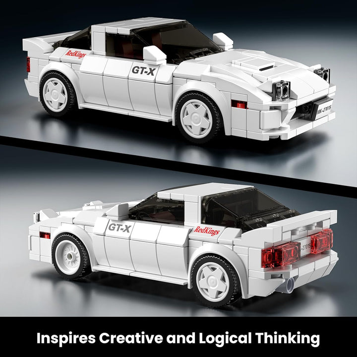 Mould King 27015 Technik Sportwagen Bausteinsets mit Acryl Vitrine Modellautos zum Sammeln, Geschenk