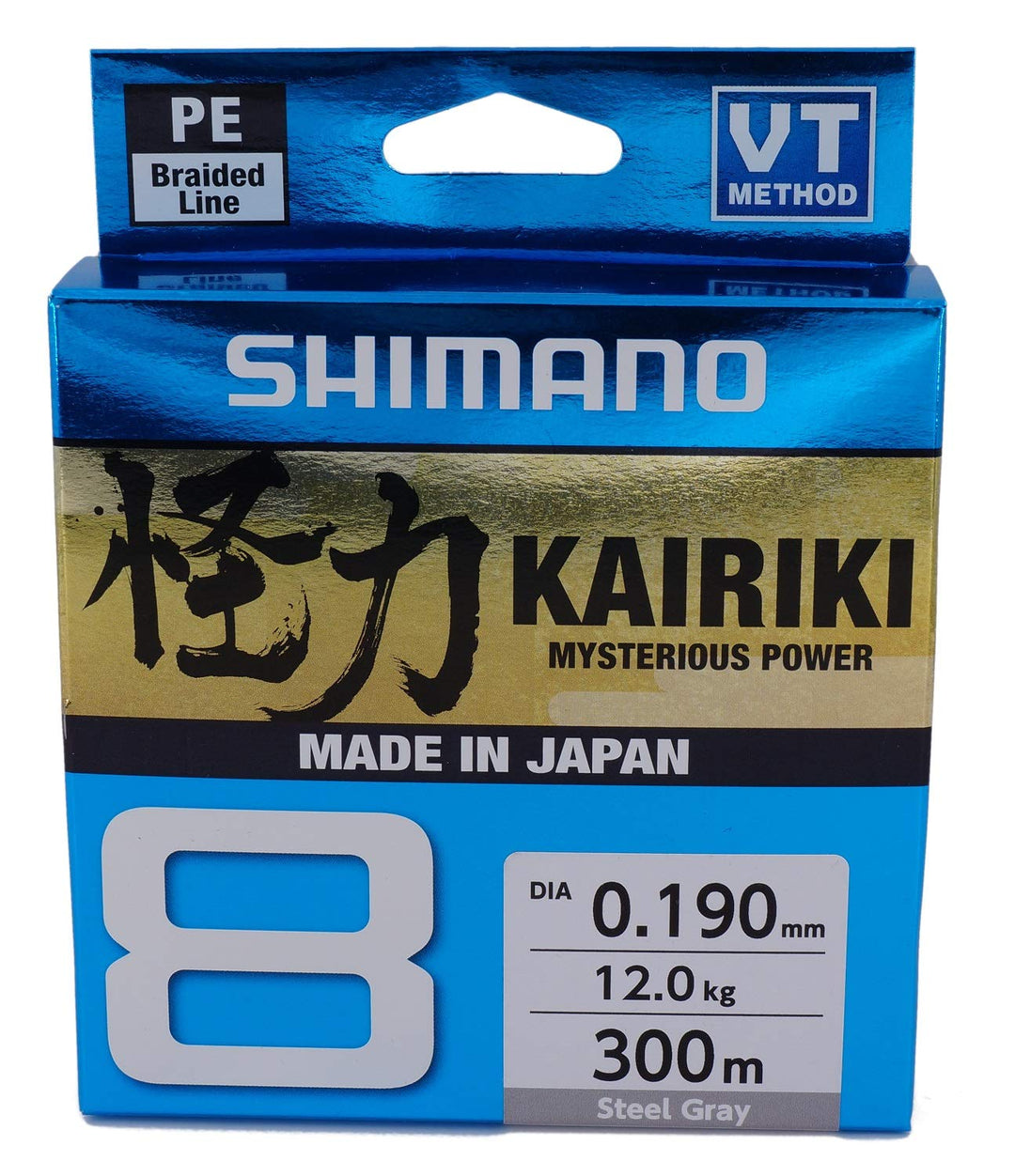 Shimano Kairiki 8, 300 Meter, Hellgrau, geflochtene Angelschnur, 59WPLA68R1 0.28mm / 29.3kg, 300m, 0