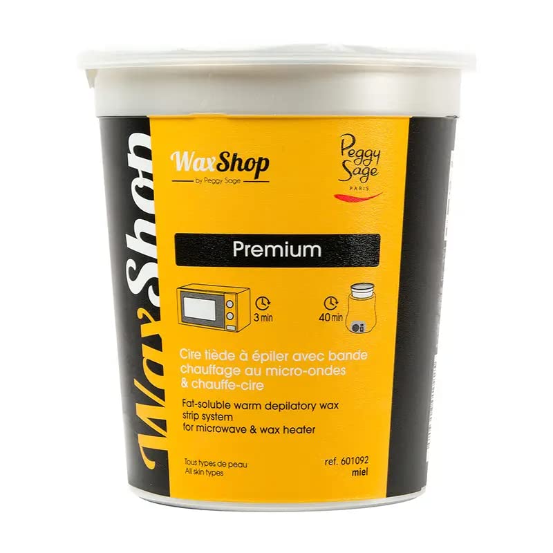 Peggy Sage - Topf mit warmem Wachs zum Enthaaren von Honig, Mikrowelle, 700 ml