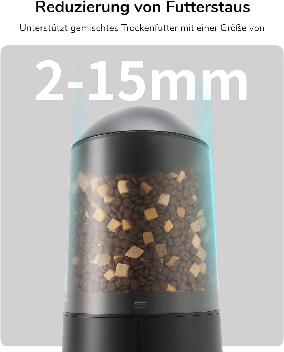 FUKUMARU Futterautomat Katze，4L Katzenfutter Automat WiFi, Automatischer Futterspender Katze mit Mas