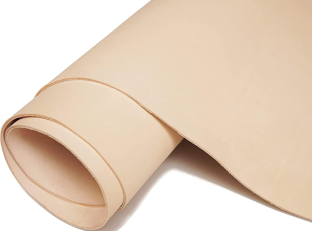 QMYBROW Lederblätter, Veg Tan Leder, natürliches pflanzlich gegerbtes Leder,Werkzeugleder zum Bastel