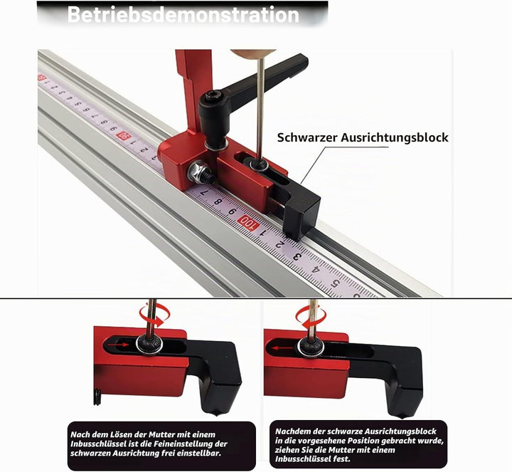 Type-75 Holzbearbeitungswerkzeug, Mitre Track Piste Stop T-Nut, präzises Längenbegrenzungsgerät, Hol