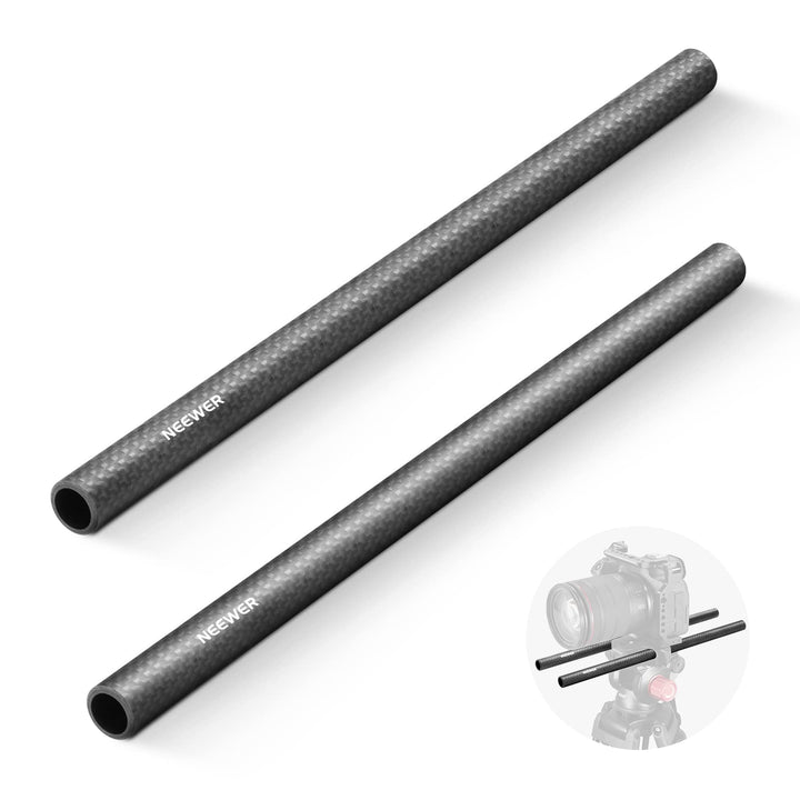 NEEWER 15mm Kohlefaser Verlängerungsstangen 30cm, kompatibel mit SmallRig, kompatibel mit Tilta 15mm