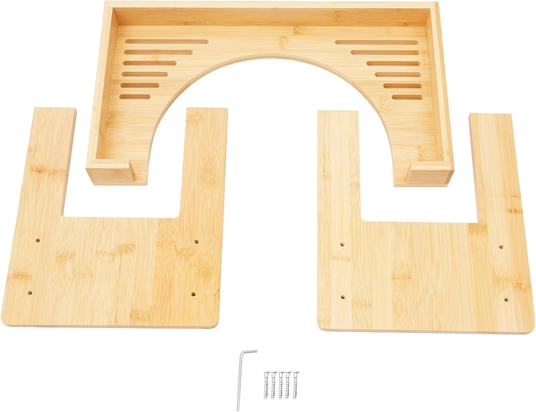 Toilettenhocker Holz, Badezimmer Toilettenhocker Kinder Erwachsene Bambus WC Trittbrett Toilettenstu