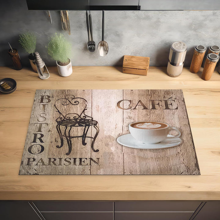 KitchenYeah© Herdabdeckplatte Einteilig Abdeckplatten Cerankochfeld Cafe 51L x 77B cm, Cafe 51L x 77