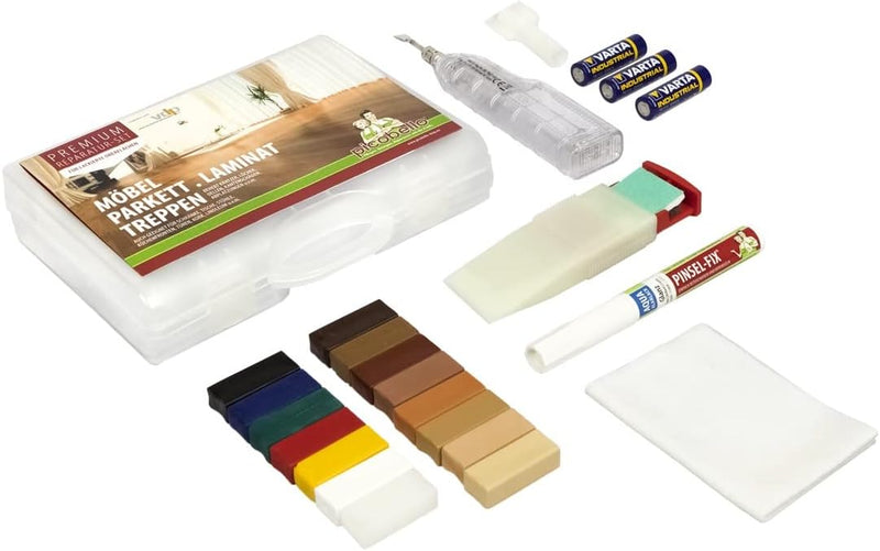 Picobello G61403 Holz Reparatur Set (Premium) -Parkett Laminat Möbel Treppen-für lackierte Oberfläch
