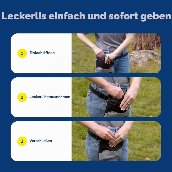 PetSafe 74144 GL Treat Pouch Black - Tasche für Leckereien Schwarz Sport, Schwarz Sport