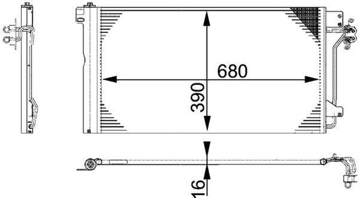 MAHLE AC 672 000P A/C-Kondensator BEHR PREMIUM LINE