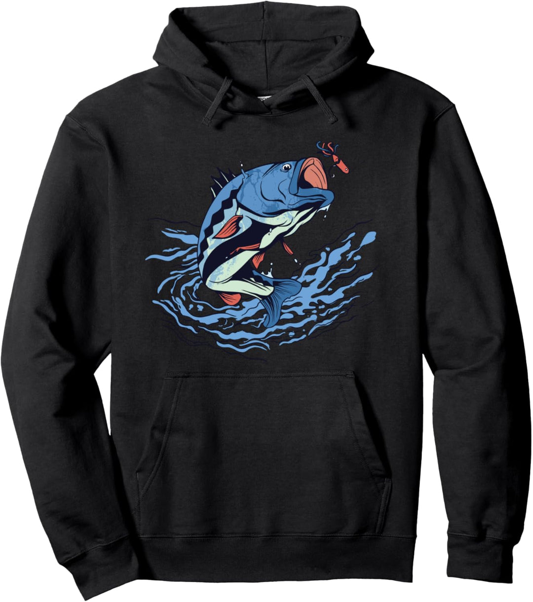 Karpfen mit Köder Angeln Fischer Fisch Pullover Hoodie