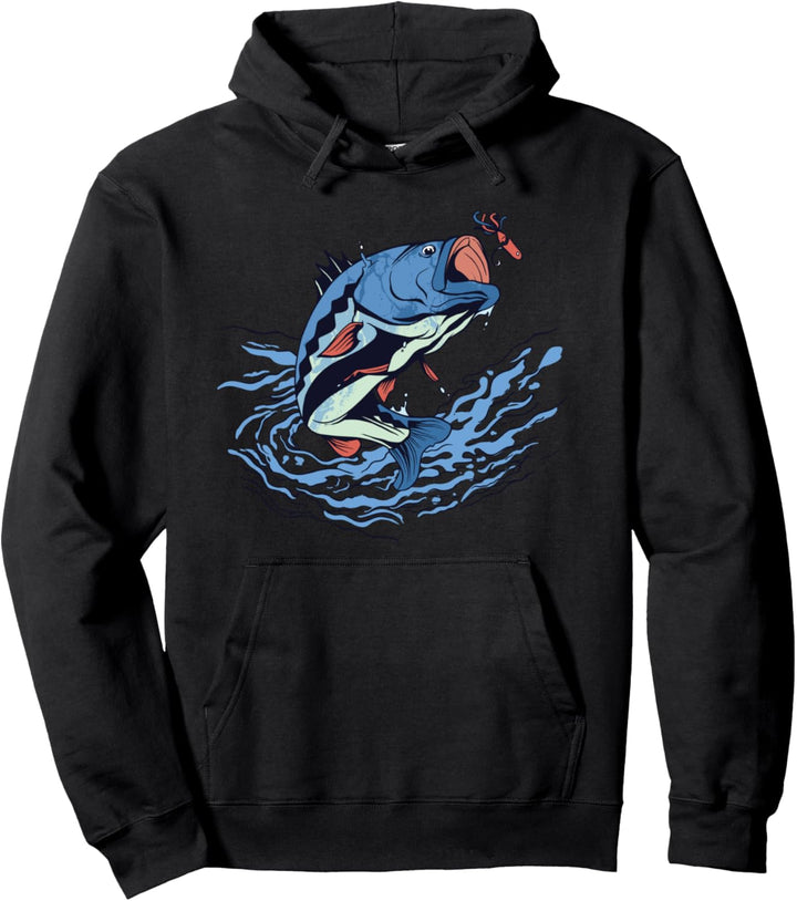 Karpfen mit Köder Angeln Fischer Fisch Pullover Hoodie