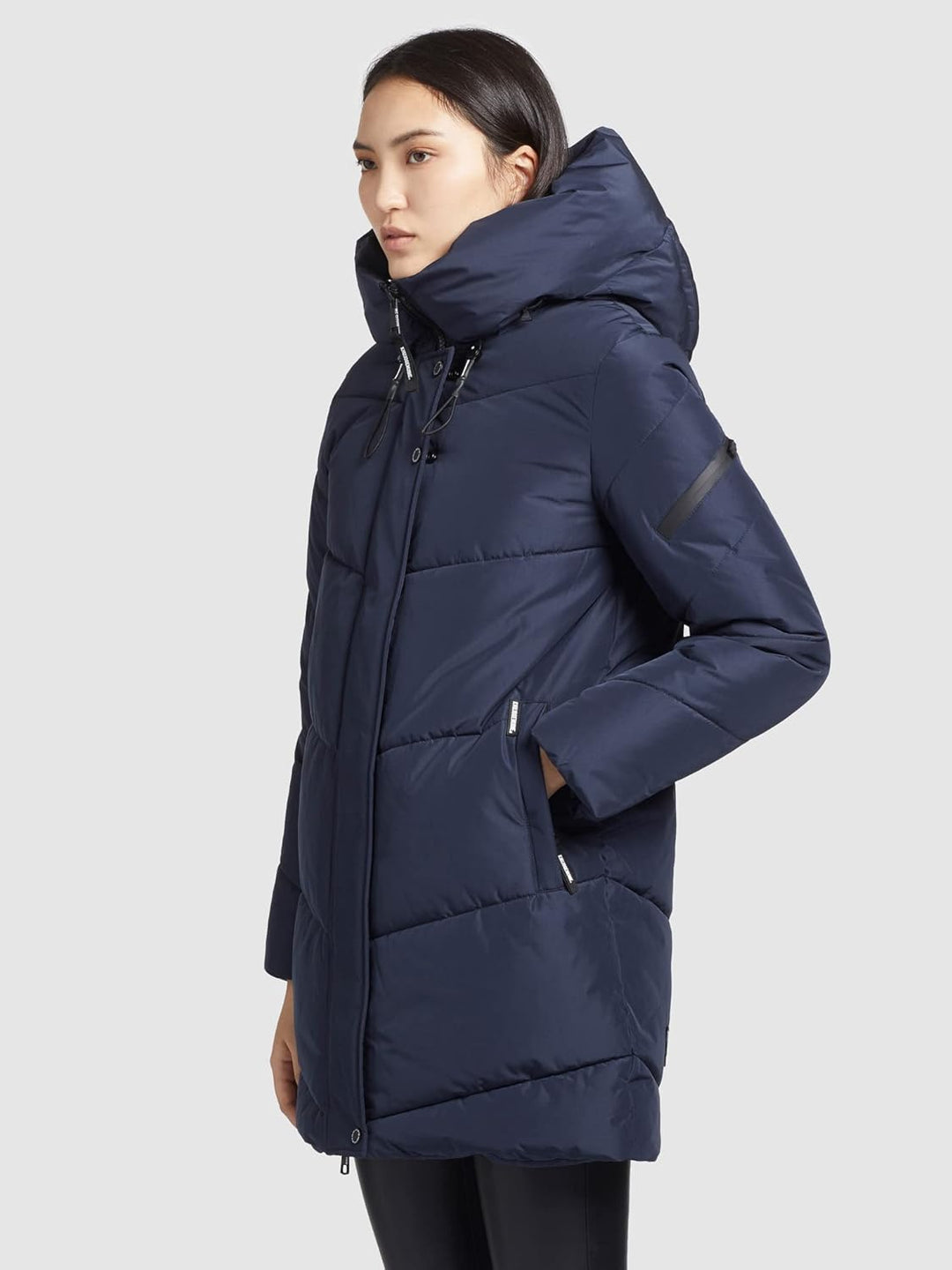 khujo Damen Jacke JORDIS3 gesteppt Winterjacke Kapuze Zwei-Wege-Reissverschluss S Dunkelblau, S Dunk