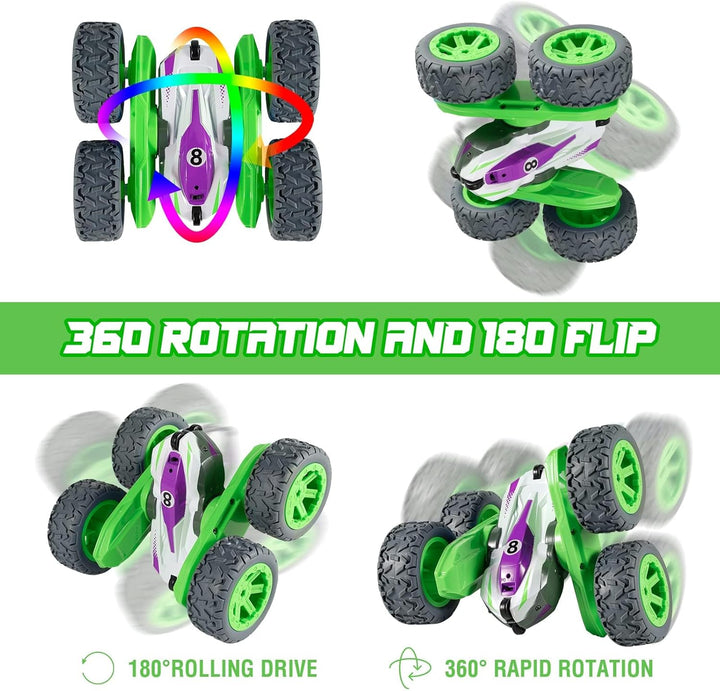 Kiztoys Ferngesteuertes Auto, RC Stunt Car Spielzeug, 4WD, 2.4GHz RC Stunt Auto 360° Flip All Terrai