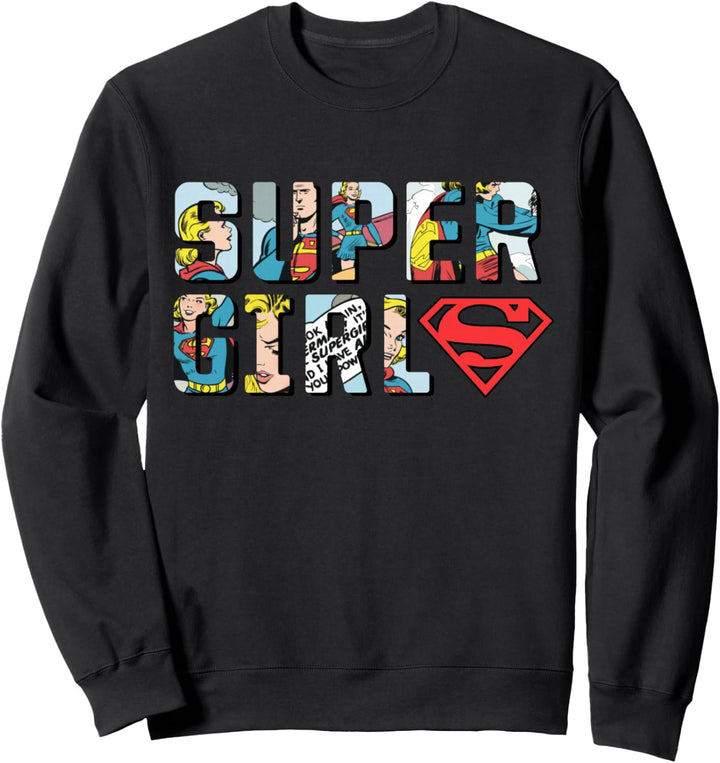 Comicstrip mit DC Supergirl-Logo Sweatshirt