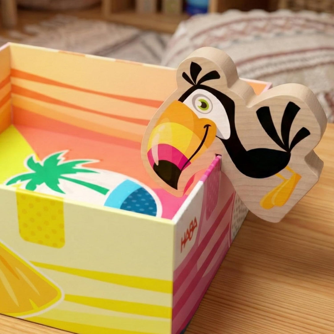 HABA Obstgarten Tropical – Tropisches Sammelspiel für Kinder ab 3 Jahren – Familienspiel rund um Frü