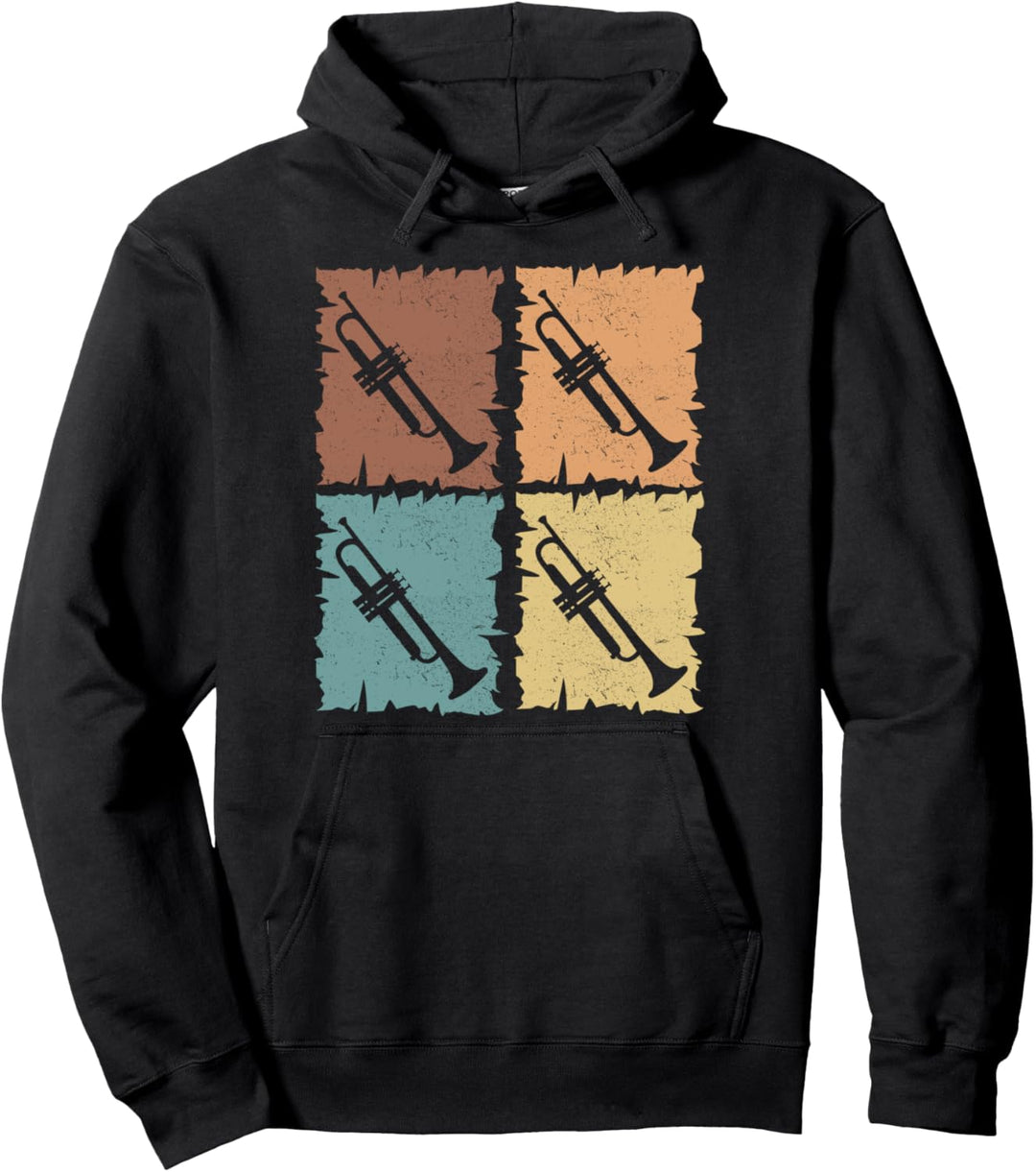 Trompeten Grafik Trompeter Design Blasmusik Pullover Hoodie