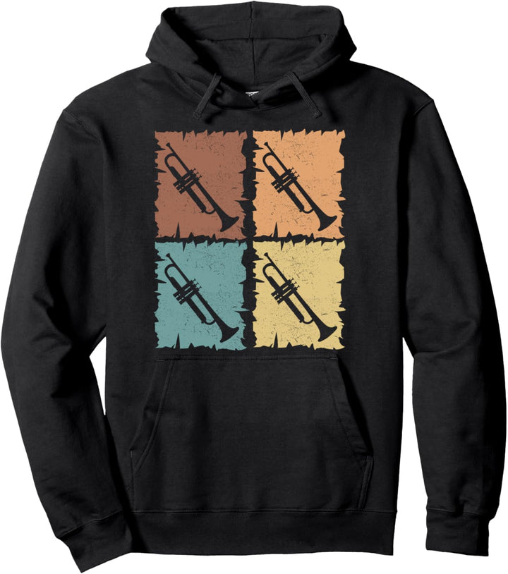 Trompeten Grafik Trompeter Design Blasmusik Pullover Hoodie