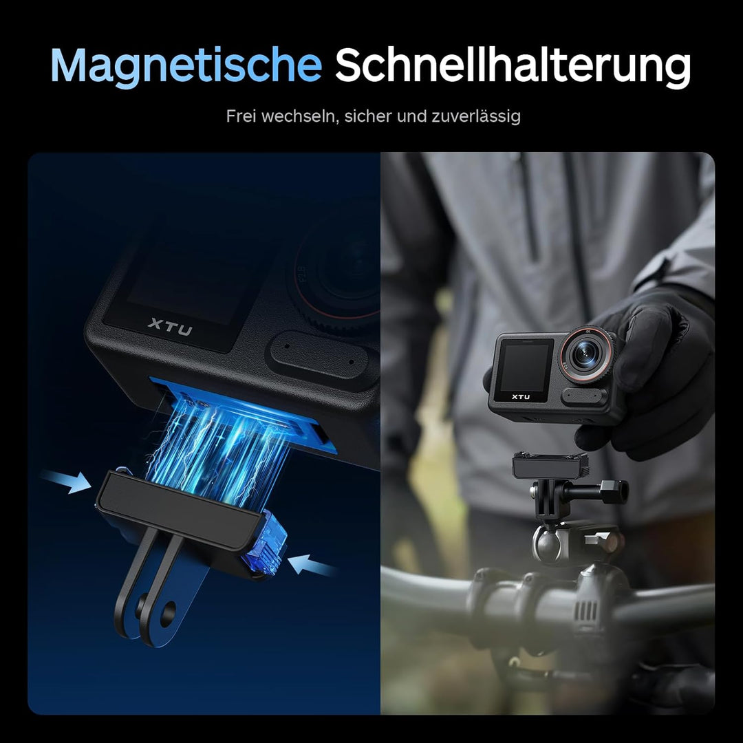 XTU S7 PRO 4K Action Kamera 50FPS - Super 5.0 Stabilisierung, AI ISP, Magnetische Schnellhalterung,