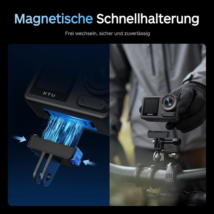 XTU S7 PRO 4K Action Kamera 50FPS - Super 5.0 Stabilisierung, AI ISP, Magnetische Schnellhalterung,