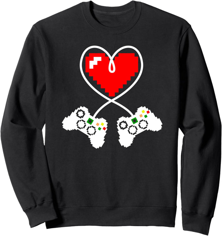 Gamer Controller Video Game Player Heart Gaming Gift Sweatshirt