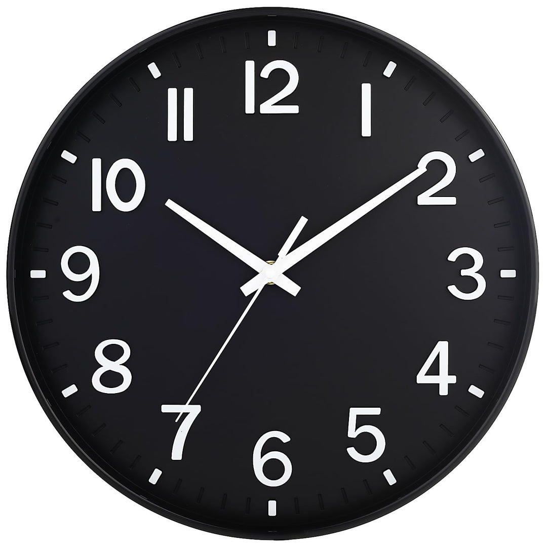 HZDHCLH 30cm Lautlos Wanduhr Schleichende Sekunde mit Arabisch Ziffer ohne Ticken für Dekoration Woh