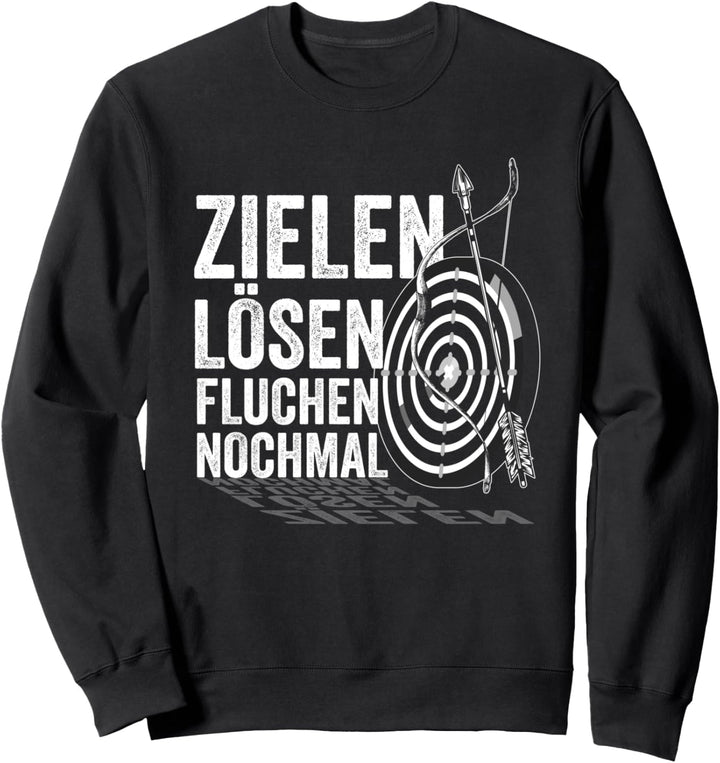 Zielscheibe Bogenschiessen Pfeil und Bogen Bogensport Sweatshirt