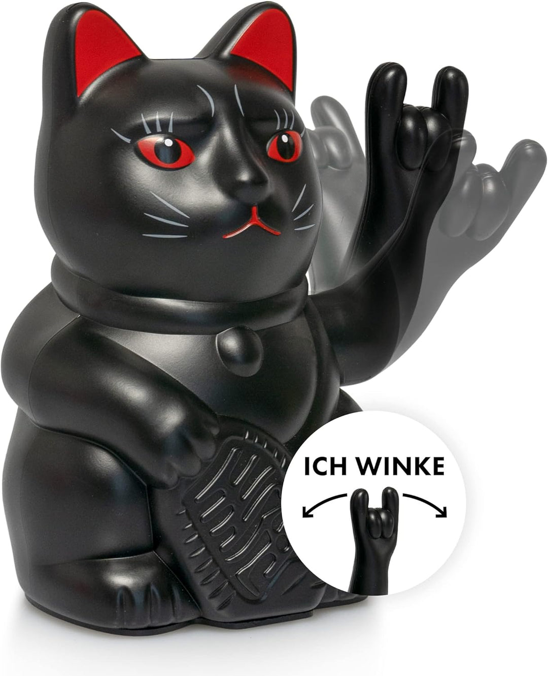 ANGRY CAT - Winkekatze Lucky CAT - rockige, winkende - Rock- japanische Winkkatze rockt - Dekoartike