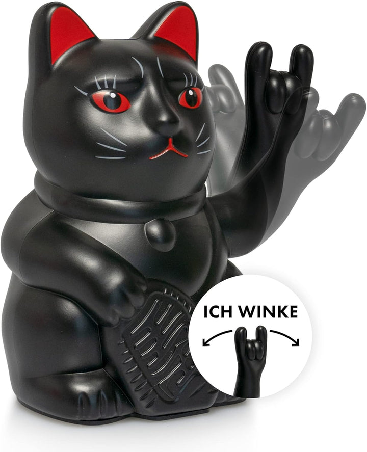ANGRY CAT - Winkekatze Lucky CAT - rockige, winkende - Rock- japanische Winkkatze rockt - Dekoartike