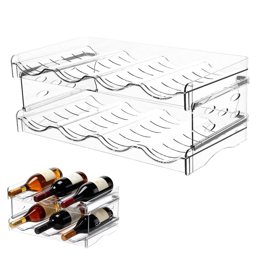Stapelbarer Flaschenhalter Weinflaschen Halter Weinregal Wein, Flaschen Organizer, Flaschenregal Küh