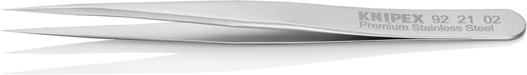 KNIPEX Präzisionspinzette Mattiert Glatt 110 mm, 92 21 02 0.18 mm Silber, 0.18 mm Silber