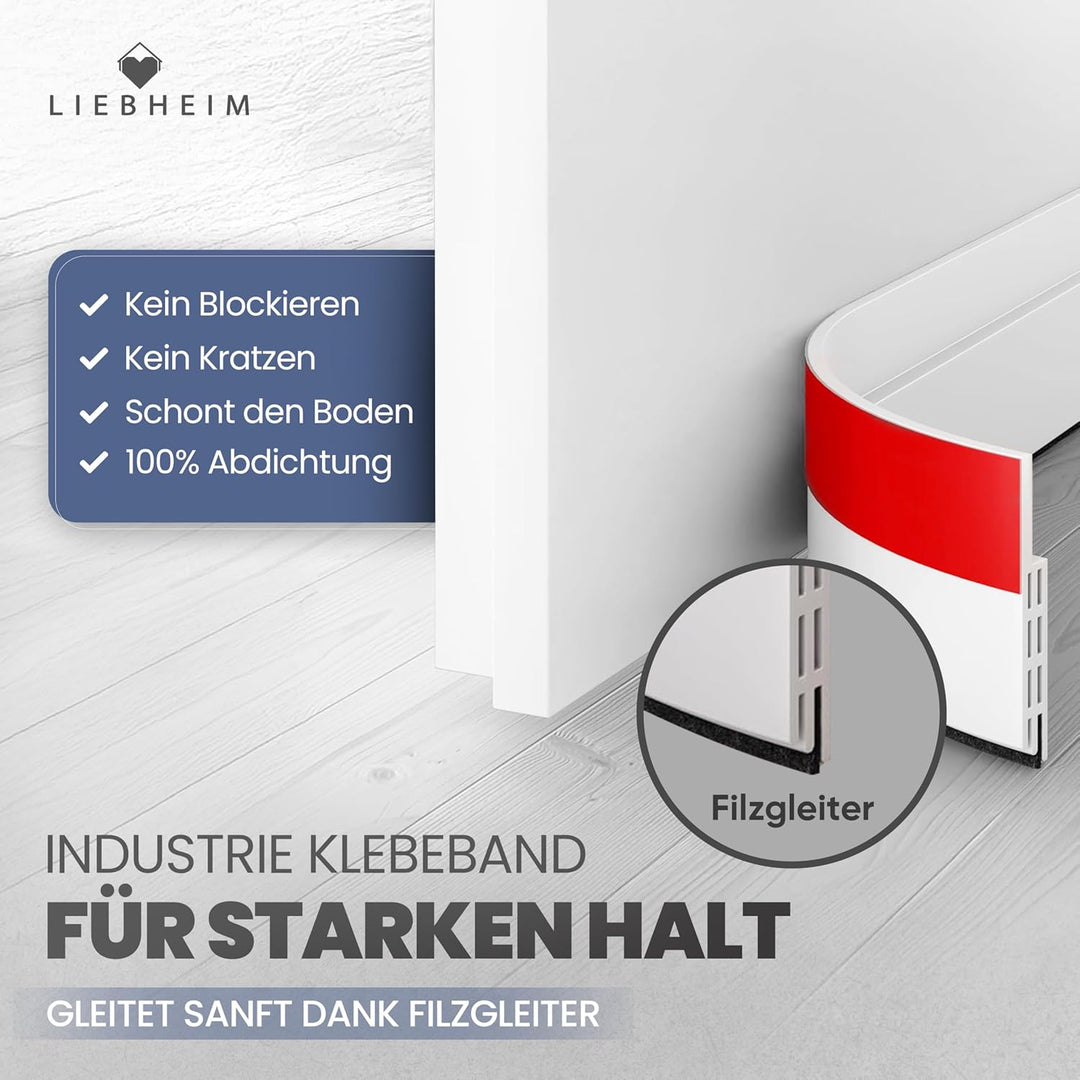 Türdichtung Unten - Premium Zugluftstopper für Türen - Bürstendichtung - Tür Dichtung - Zugluftstopp