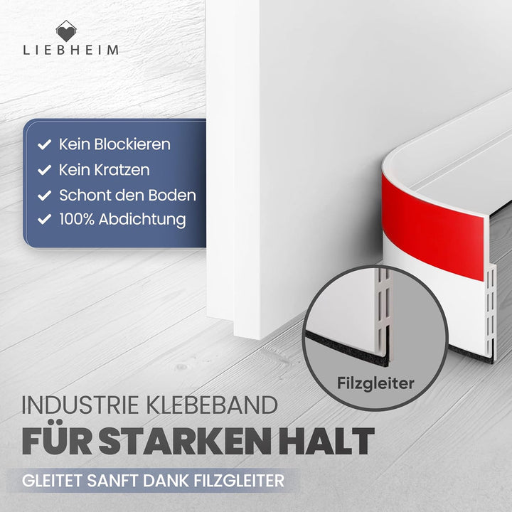 Türdichtung Unten - Premium Zugluftstopper für Türen - Bürstendichtung - Tür Dichtung - Zugluftstopp