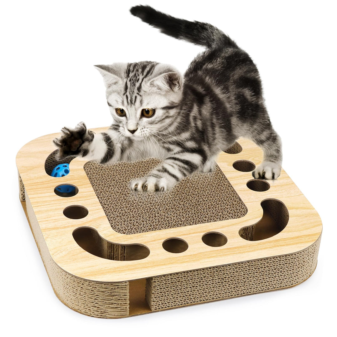 Kratzbretter Katze Spielzeug Interaktives Katzenspielzeug Kratzpappe für Katzen Kratzbrett Pappe mit