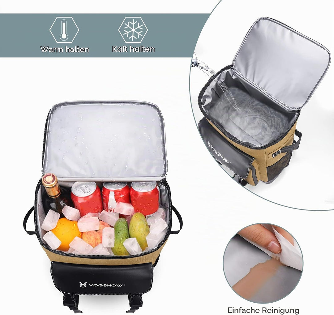 Kühltasche Kühlbox Gross Rucksack Wasserdicht kühlrucksack 30L Picknickrucksack 4 Personen Auslaufsi