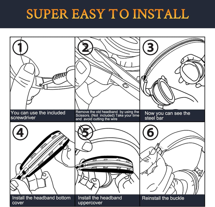 SOULWIT Ersatz Kopfband Headband für Bose QuietComfort 15(QC15)/QuietComfort 2(QC 2) Kopfhörer,Stirn
