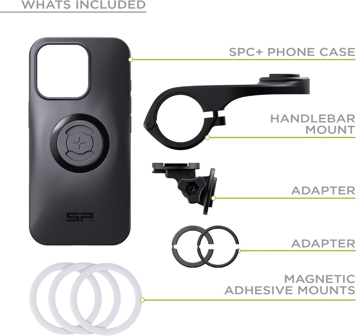 SP CONNECT Road Bike Bundle kompatibel mit iPhone 15 Pro |SPC+| Handyhalter für Road Bike| Fahrrad H
