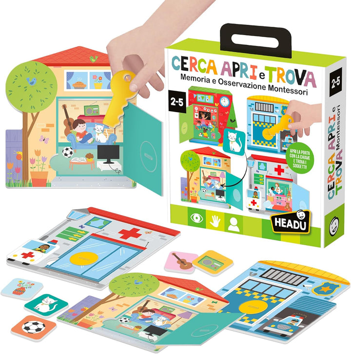 Headu Suchen Sie öffnen und Finden Montessori Speicher und Beobachtung für die Kleinen It57168 Lerns