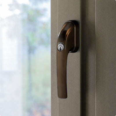 ABUS Fenstergriff abschliessbar FG300, gleichschliessend AL0145, braun, 37374 gleichschliessend / AL