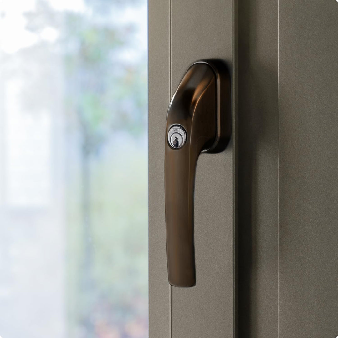 ABUS Fenstergriff abschliessbar FG300, gleichschliessend AL0125, braun, 373732 gleichschliessend / A