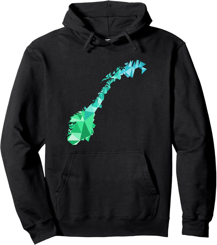 Norwegen Karte im Polygonstil - geometrisch - Skandinavien Pullover Hoodie