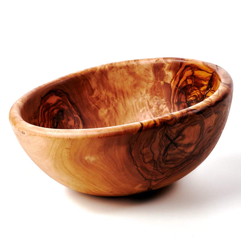 Obstschale aus Holz, Olivenholz (30cm Durchmesser)