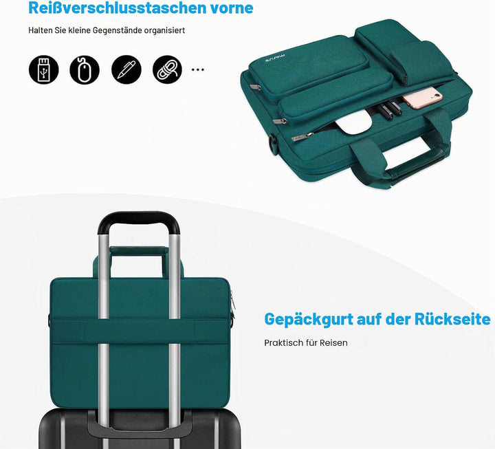 MOSISO Laptop Umhängetasche Kompatibel mit MacBook Air 15 Zoll M3 M2 2024 2023/Pro 16 M4 M3 M2 M1 20